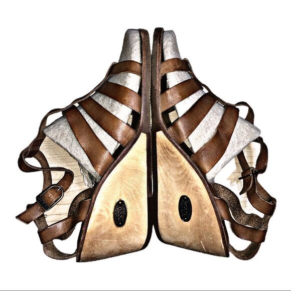 Ecco gladiator wedges size 41 leather - Picture 2 of 11